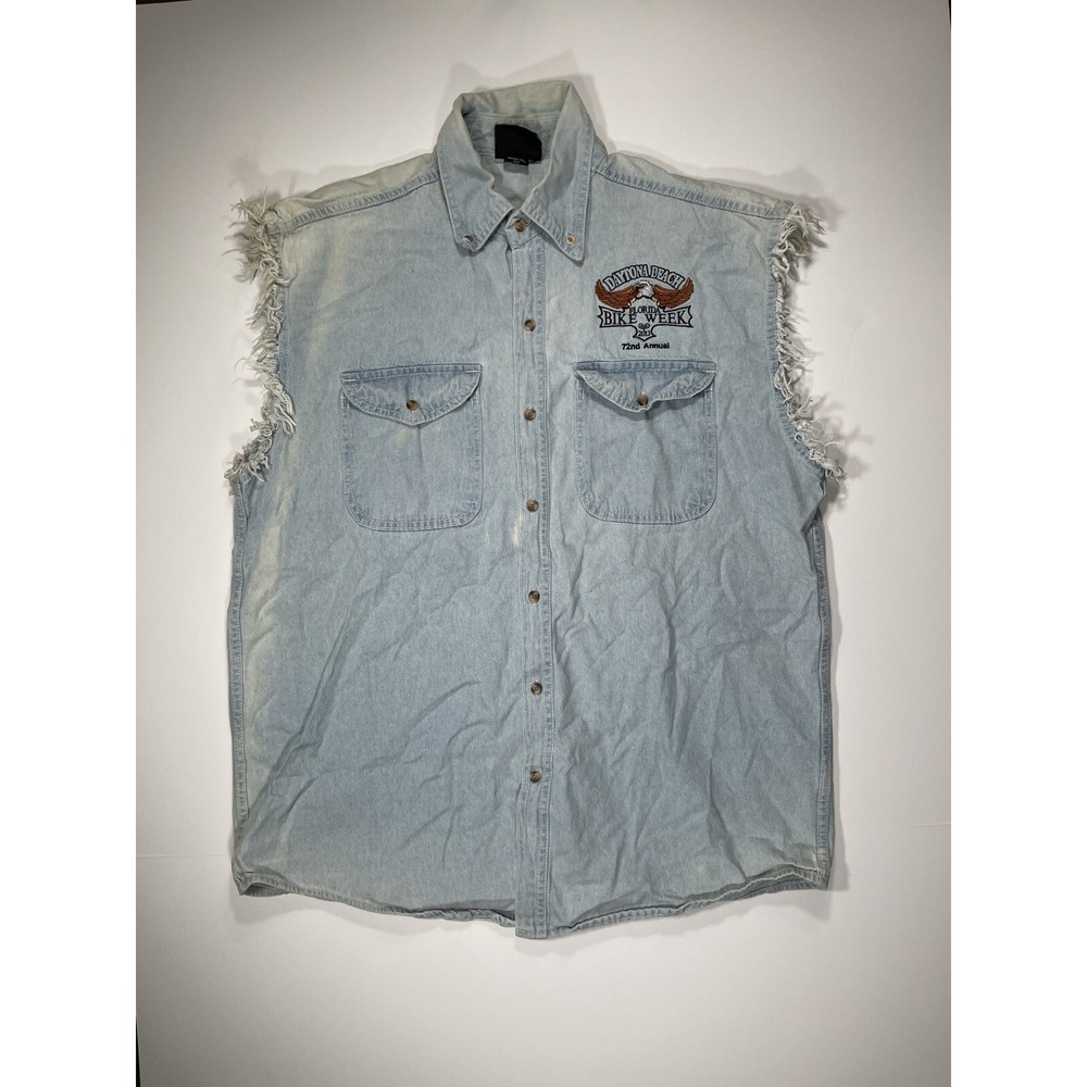 Bikerwear USA Florida Bike Week 2013 Daytona Beach Sleeveless Vest 72nd Annual